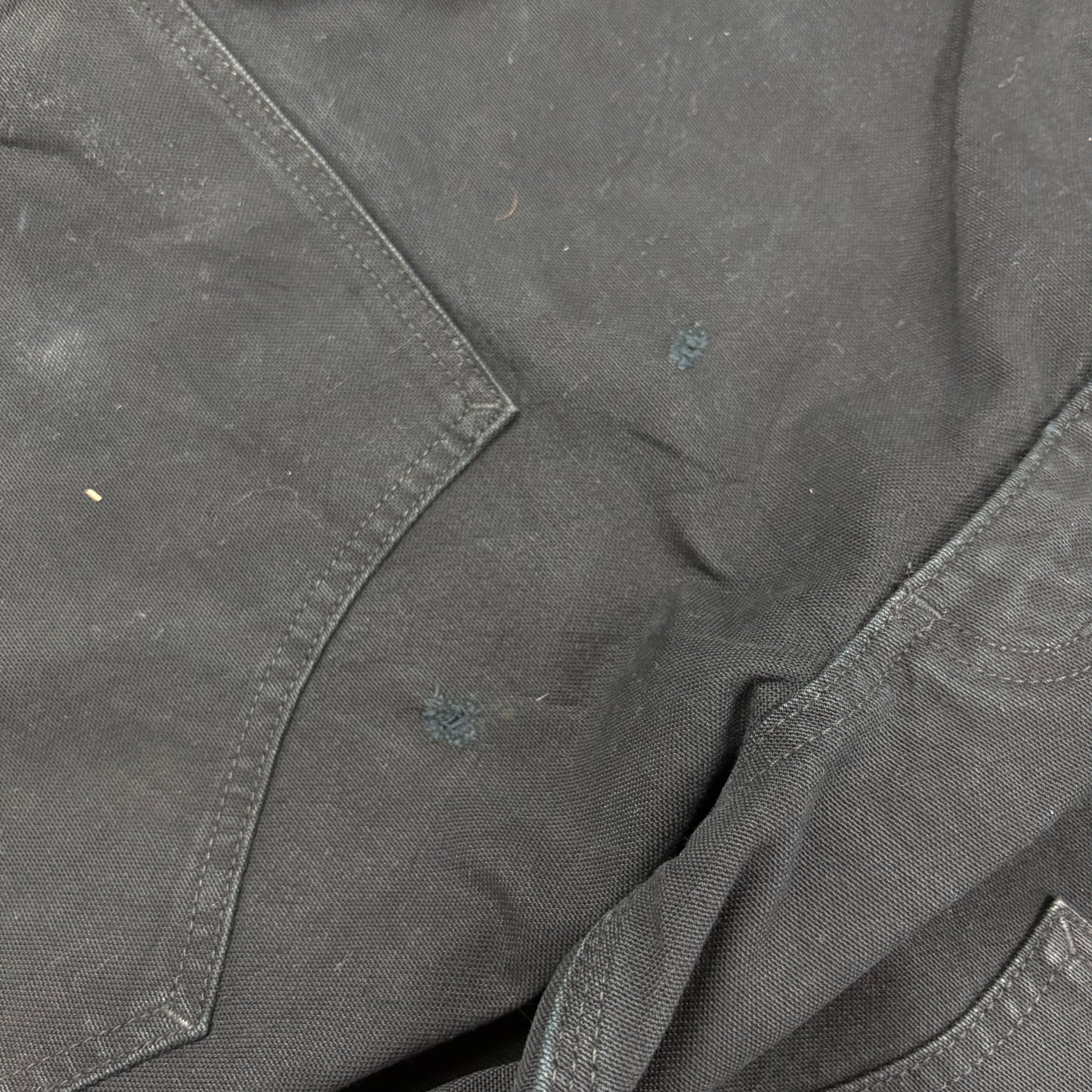Vintage Carhartt Black Double Knee Workwear Carpenter Baggy Trousers - 36