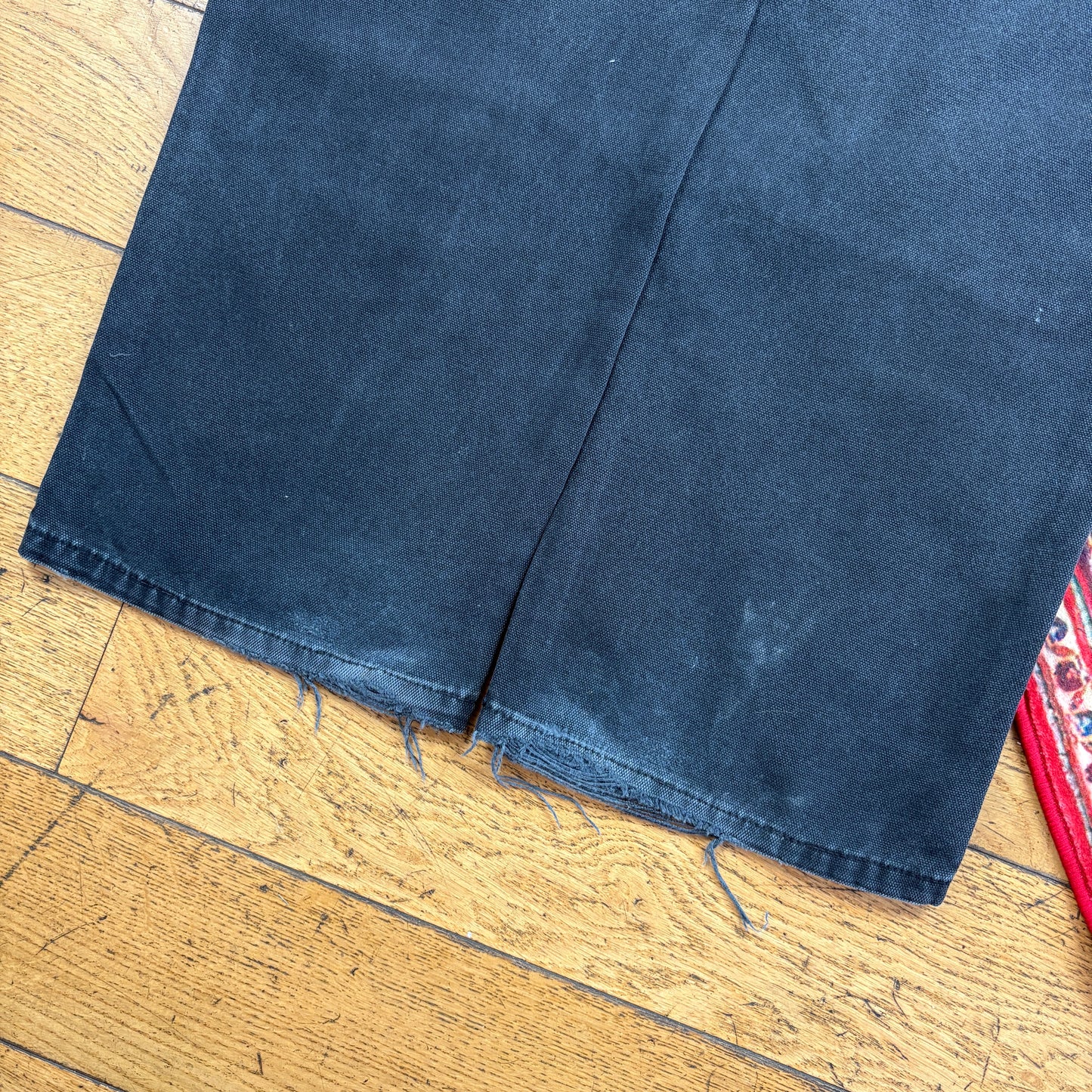 Vintage Dickies Black Double Knee Workwear Carpenter Baggy Trousers - 36