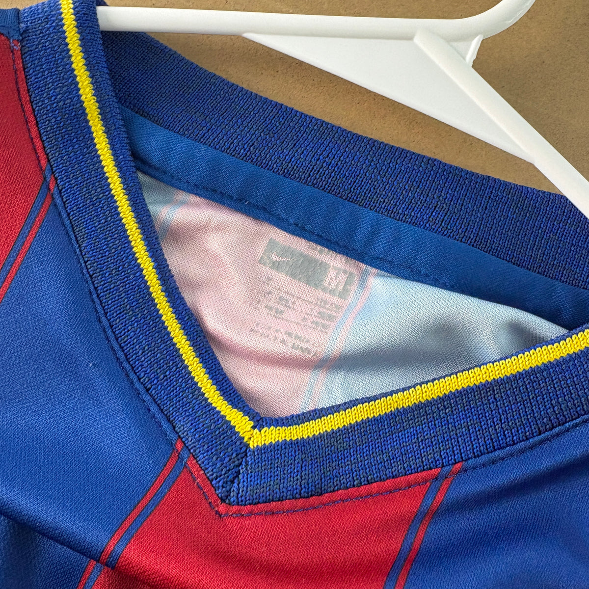FC Barcelona Ibrahimovic Stripe Long Sleeve Blue Red Football Shirt - S