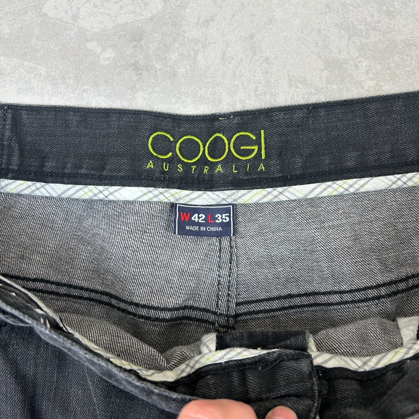 Vintage Coogi Embroidered Hip Hop Baggy Black Jeans - 42