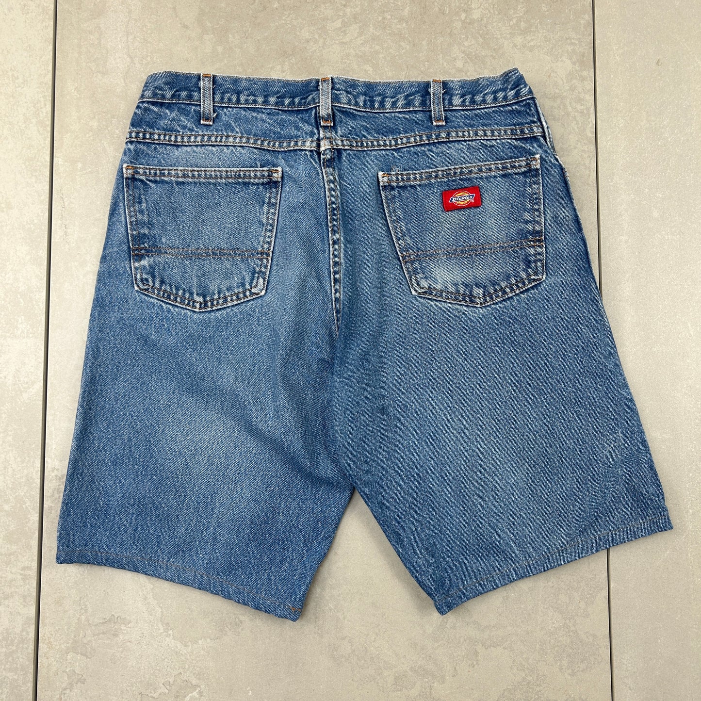 Vintage Dickies Workwear Carpenter Blue Baggy Shorts - 36