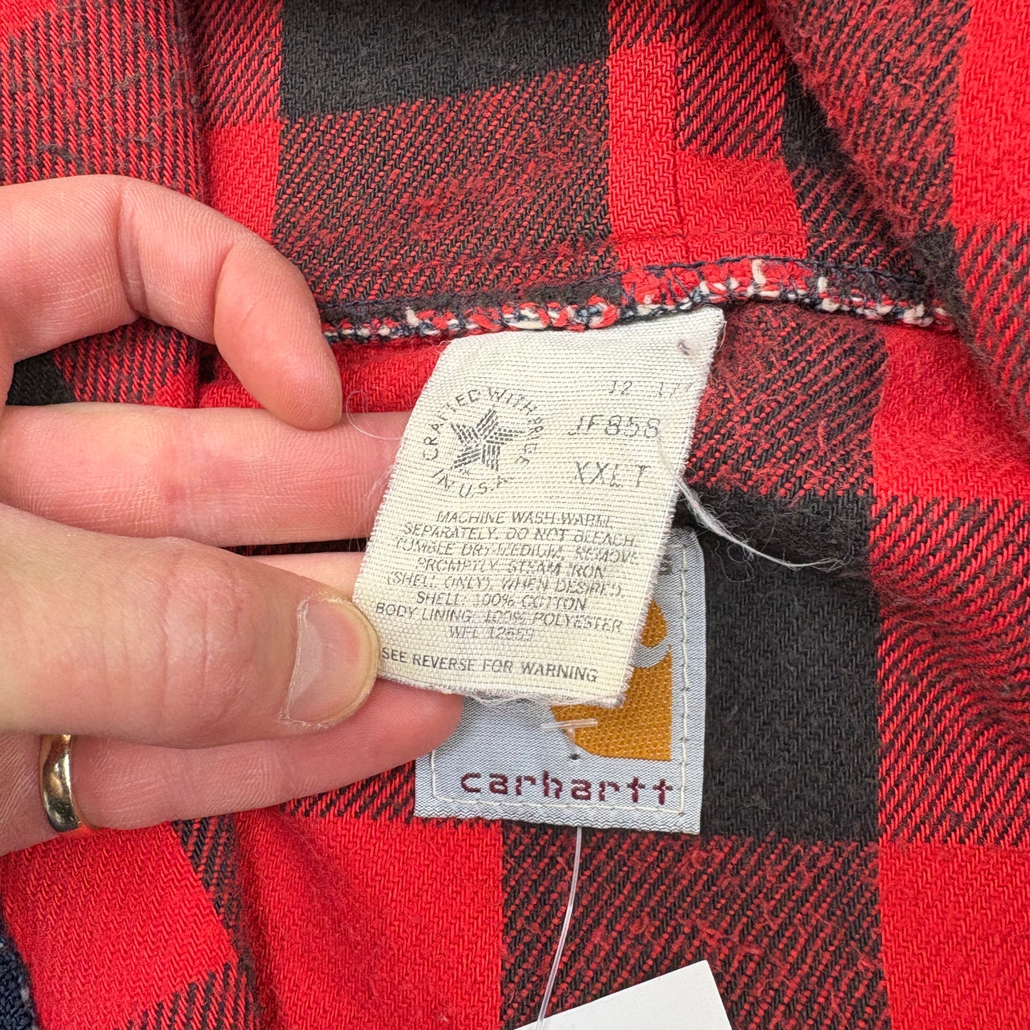 Vintage 1989 Carhartt Active Blue Denim Workwear Jacket - XXL