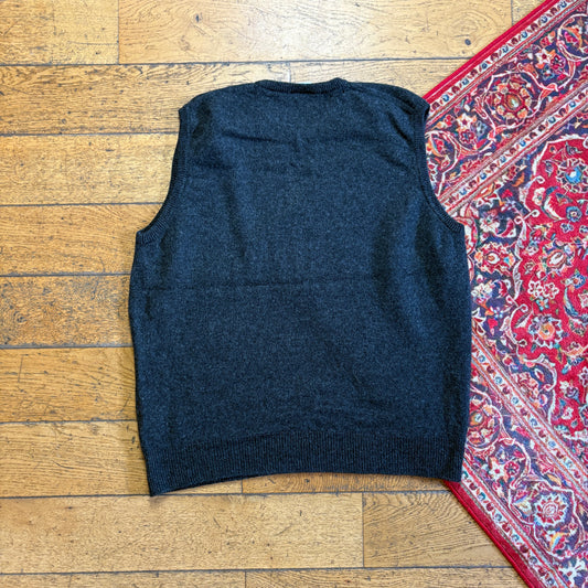 Vintage Nike Golf Wool Sweater Vest Chunky Knit Jumper - L