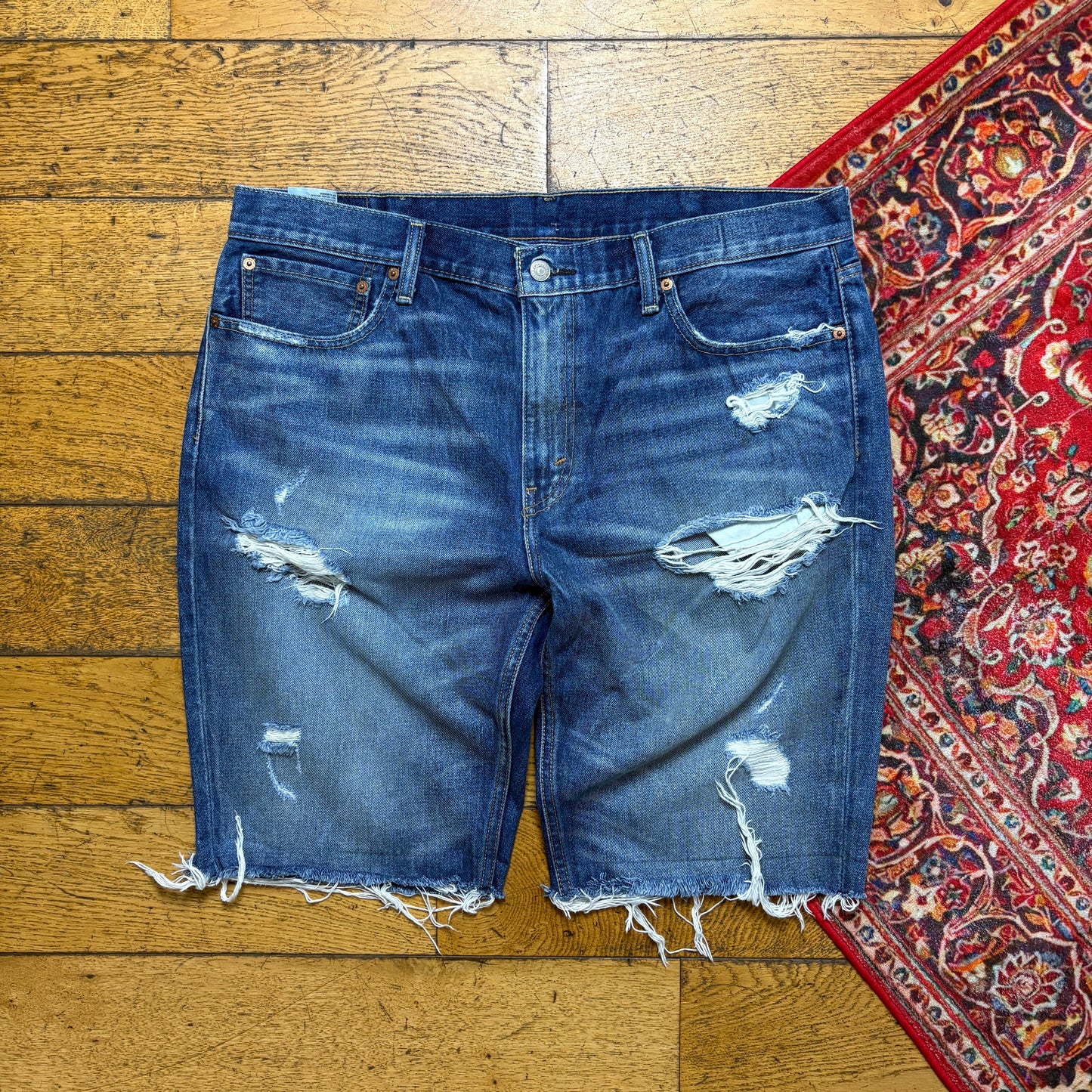 Vintage Levis 511 Slim Blue Denim Shorts - 38