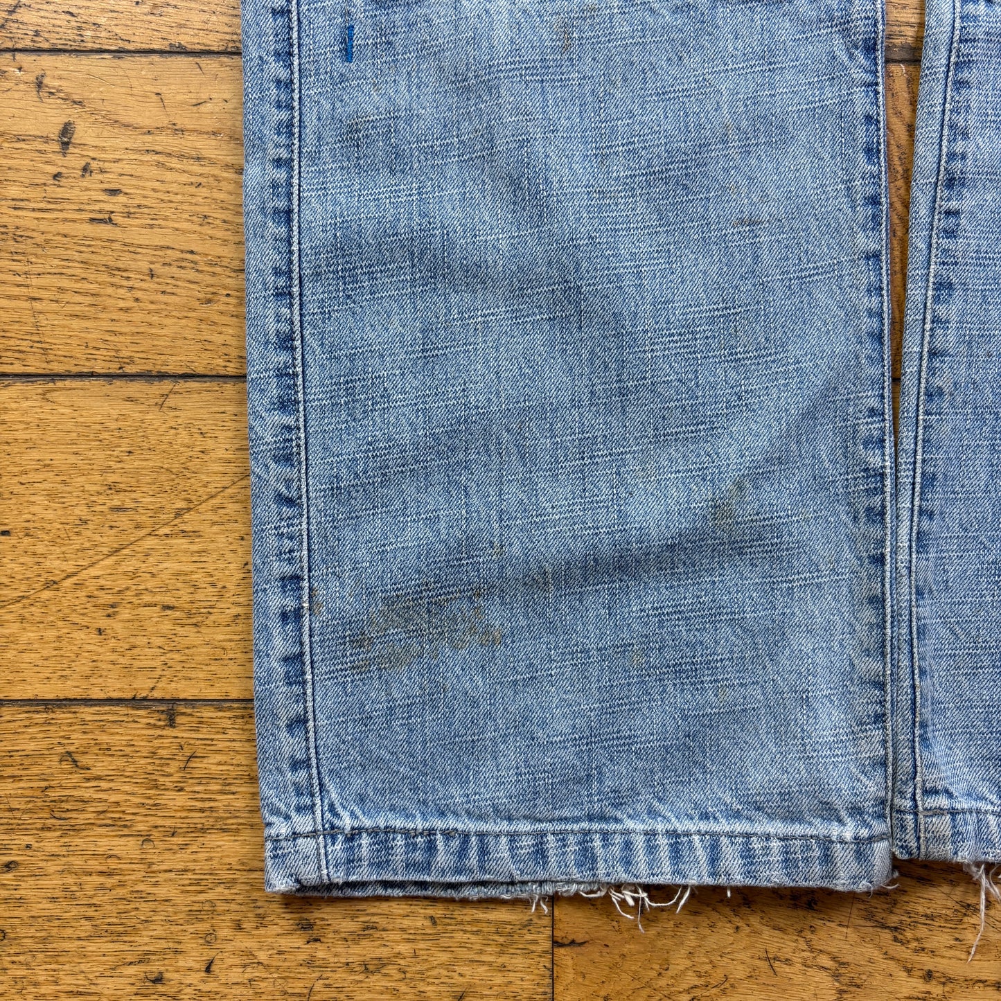 Vintage Phat Farm Blue Embroidered Y2K Hip Hop Baggy Jeans - 34