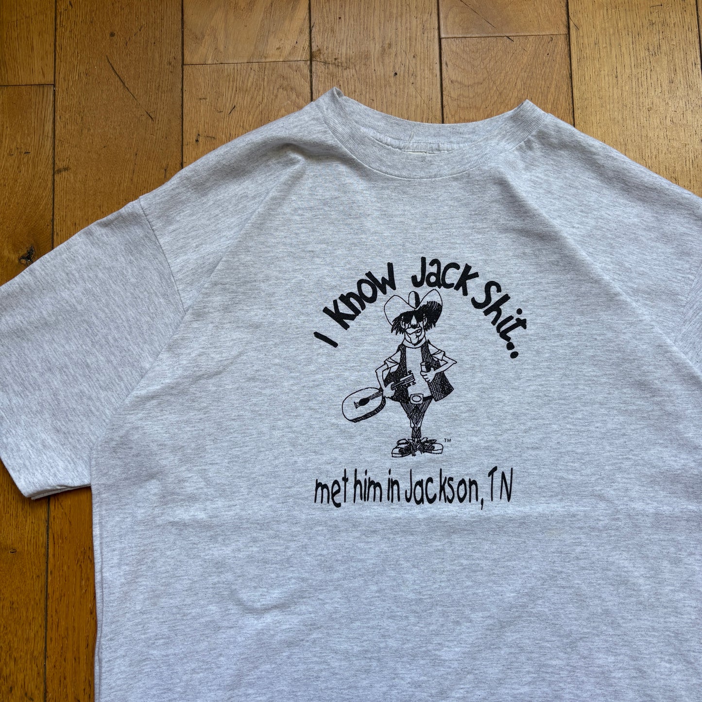 Vintage 90s Jack Shit Single Stitch Grey Graphic T-Shirt - XXL