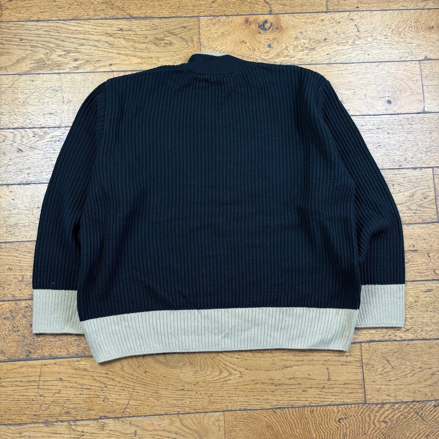 Vintage Rip Curl Black Knit Surfwear Embroidered Sweatshirt - L