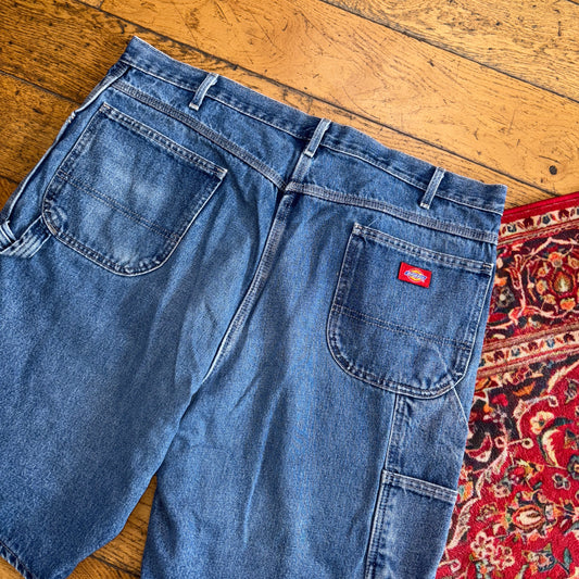 Vintage Dickies Workwear Carpenter Baggy Blue Shorts - 40