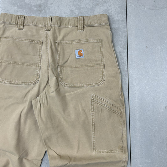 Vintage Carhartt Brown Workwear Carpenter Baggy Trousers - 33