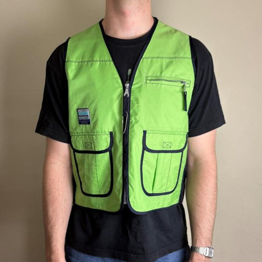 Vintage Green Gilet Vest Gorpcore Jacket - S