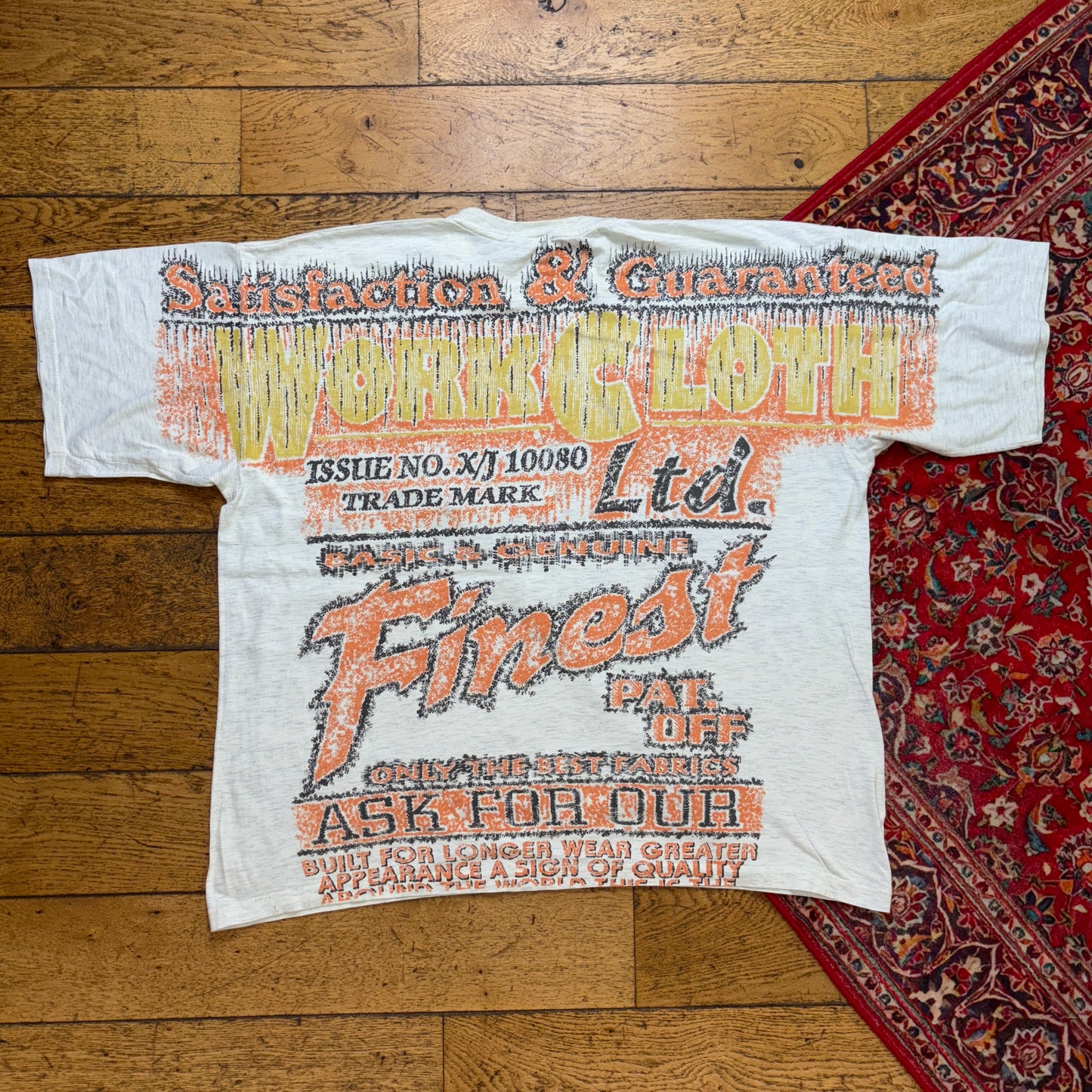 Vintage 90s Grey All Over Print Graphic T-Shirt - 2XL