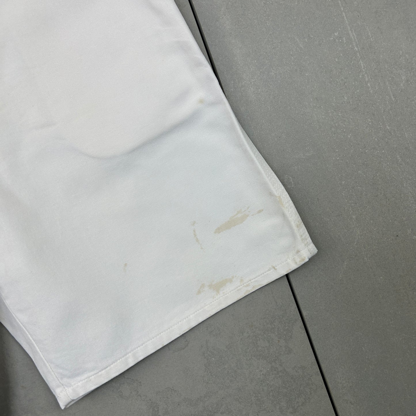 Vintage Dickies Workwear Carpenter White Baggy Shorts - 33