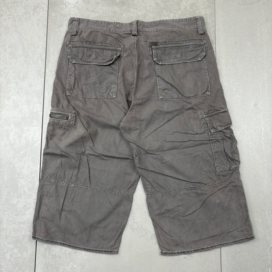 Vintage Guess Grey Cargo Hip Hop Baggy Shorts Jorts - 40