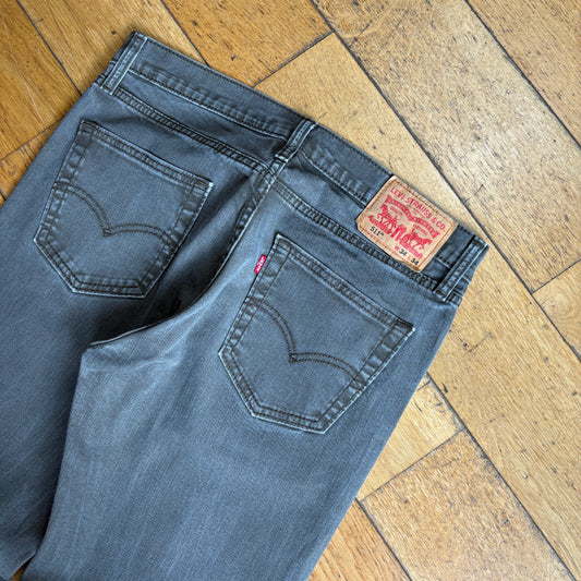 Vintage Levis 511 Slim Grey Khaki Denim Jeans - 34