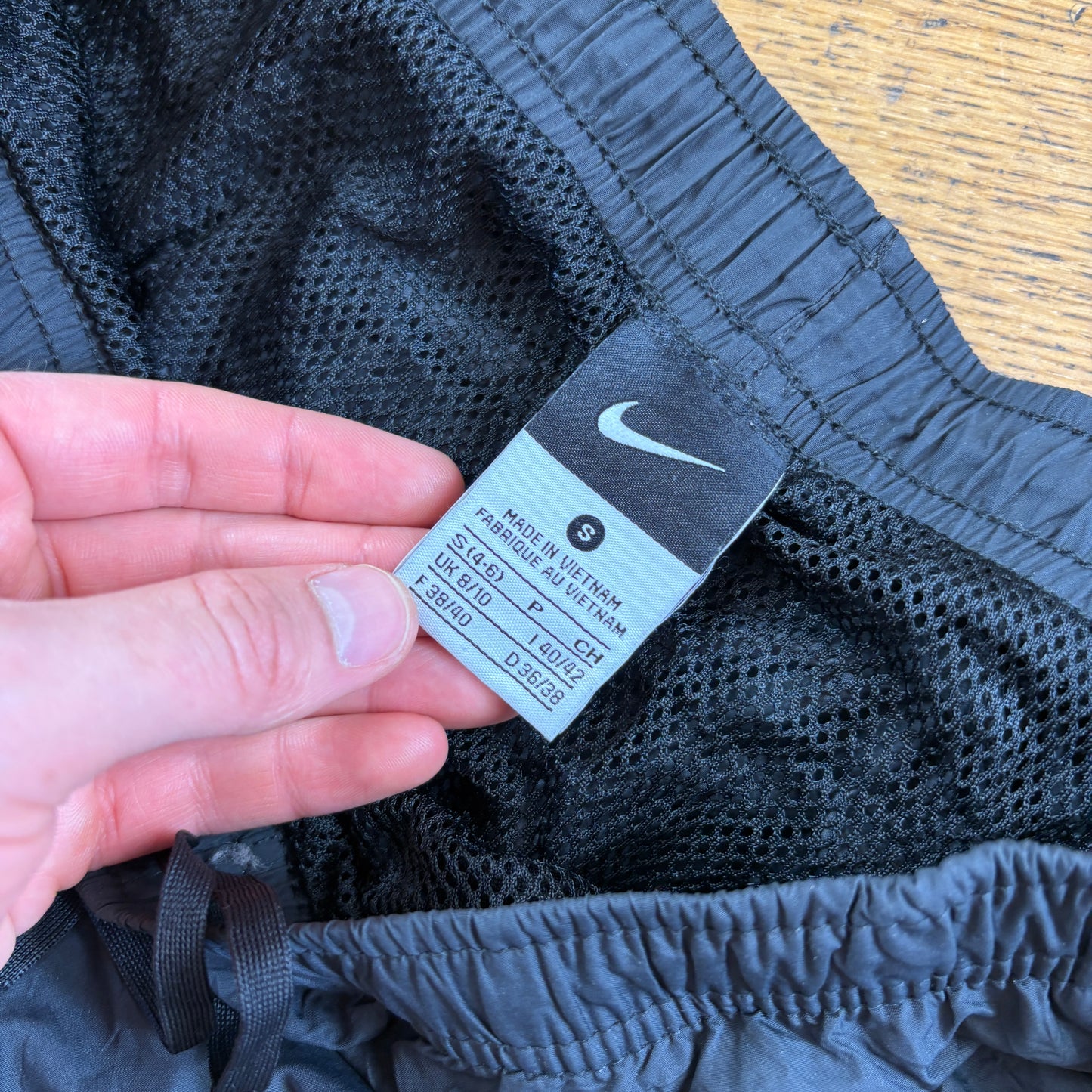 Vintage Nike Black Womens Baggy Tracksuit Sweatpants Track Pants Bottoms - 4/6