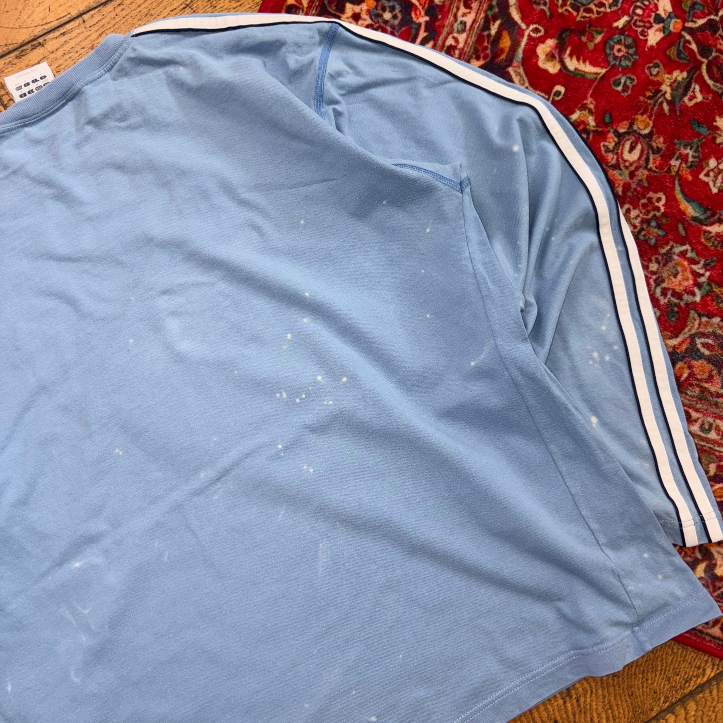Vintage Adidas Blue Long Sleeve Embroidered Graphic T-Shirt - M