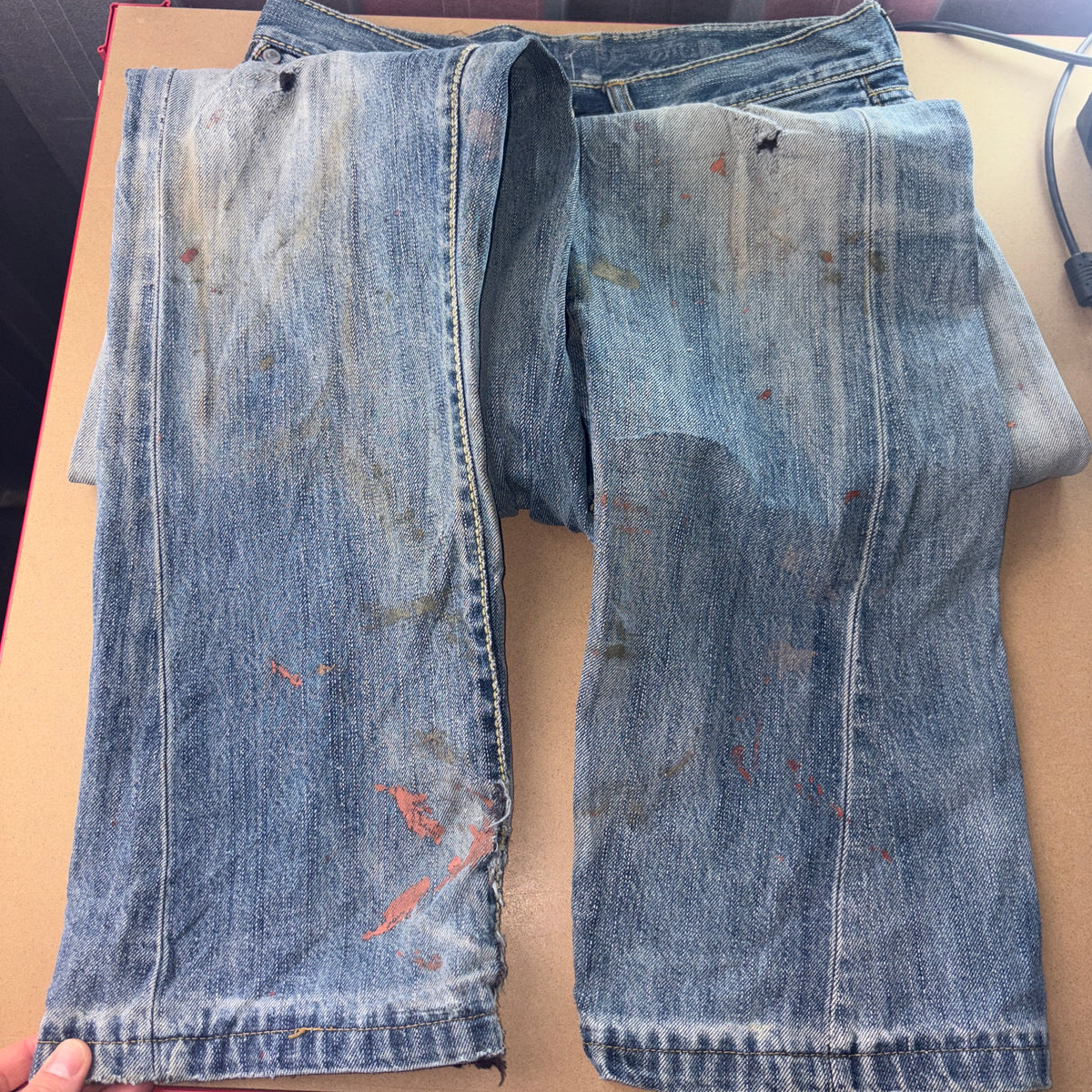 Big Train Blue Embroidered Japanese Grunge Hip Hop Y2K Straight Jeans - 30S