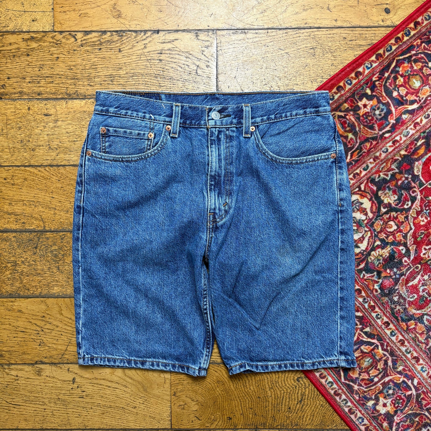 Vintage Levis 505 Blue Denim Shorts - 34
