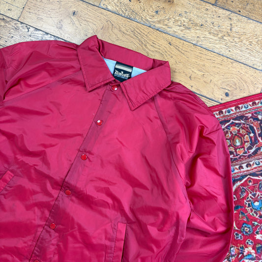 Vintage Red Nylon Coach Harrington Jacket - L