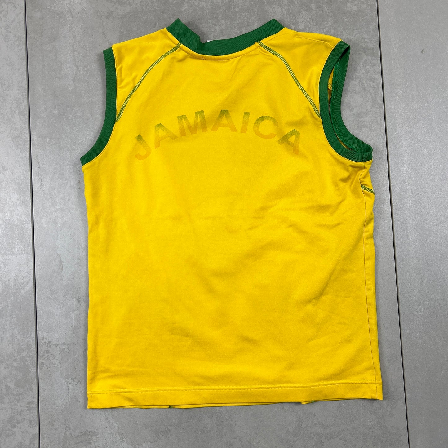 Vintage Jamaica Puma Yellow Vest Graphic T-Shirt - M