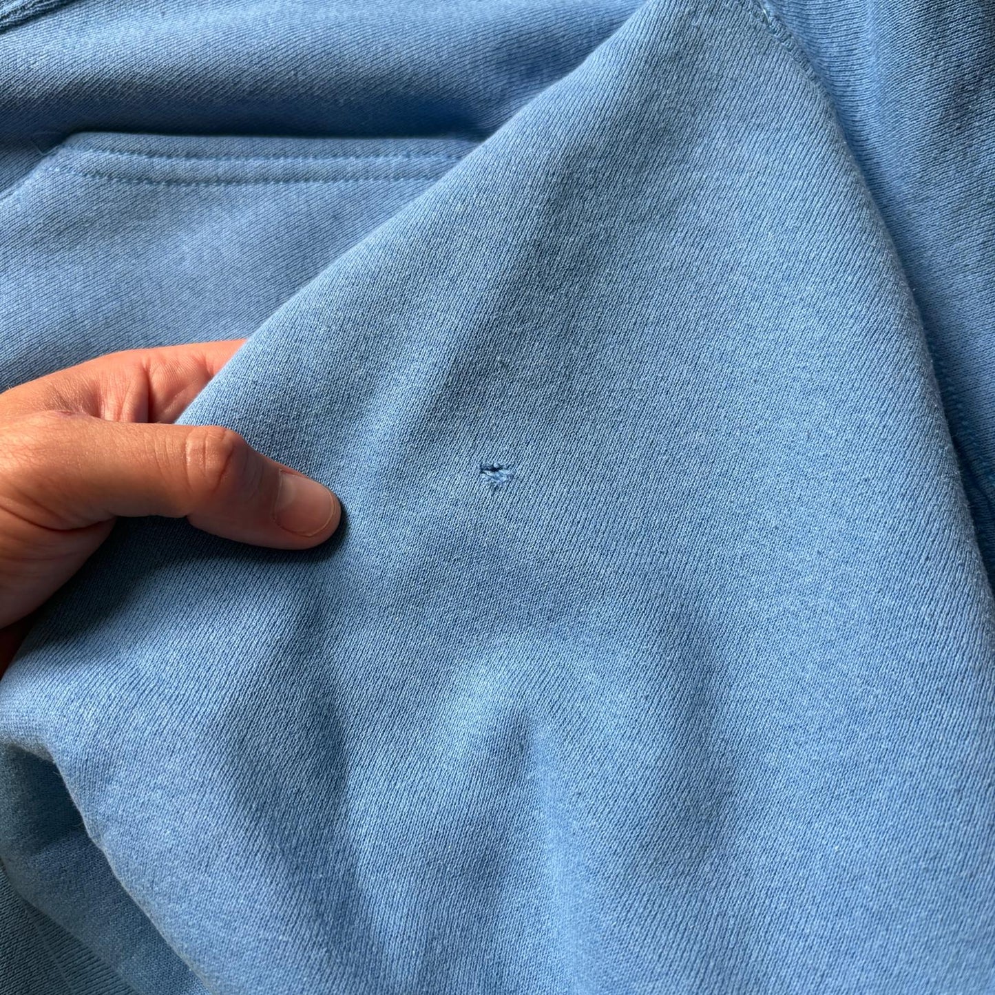 Vintage Russell Athletic Boxy Blue Hoodie Sweatshirt - L