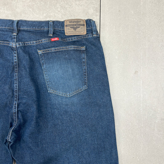 Vintage Wrangler Dark Blue Denim Carpenter Baggy Shorts - 42