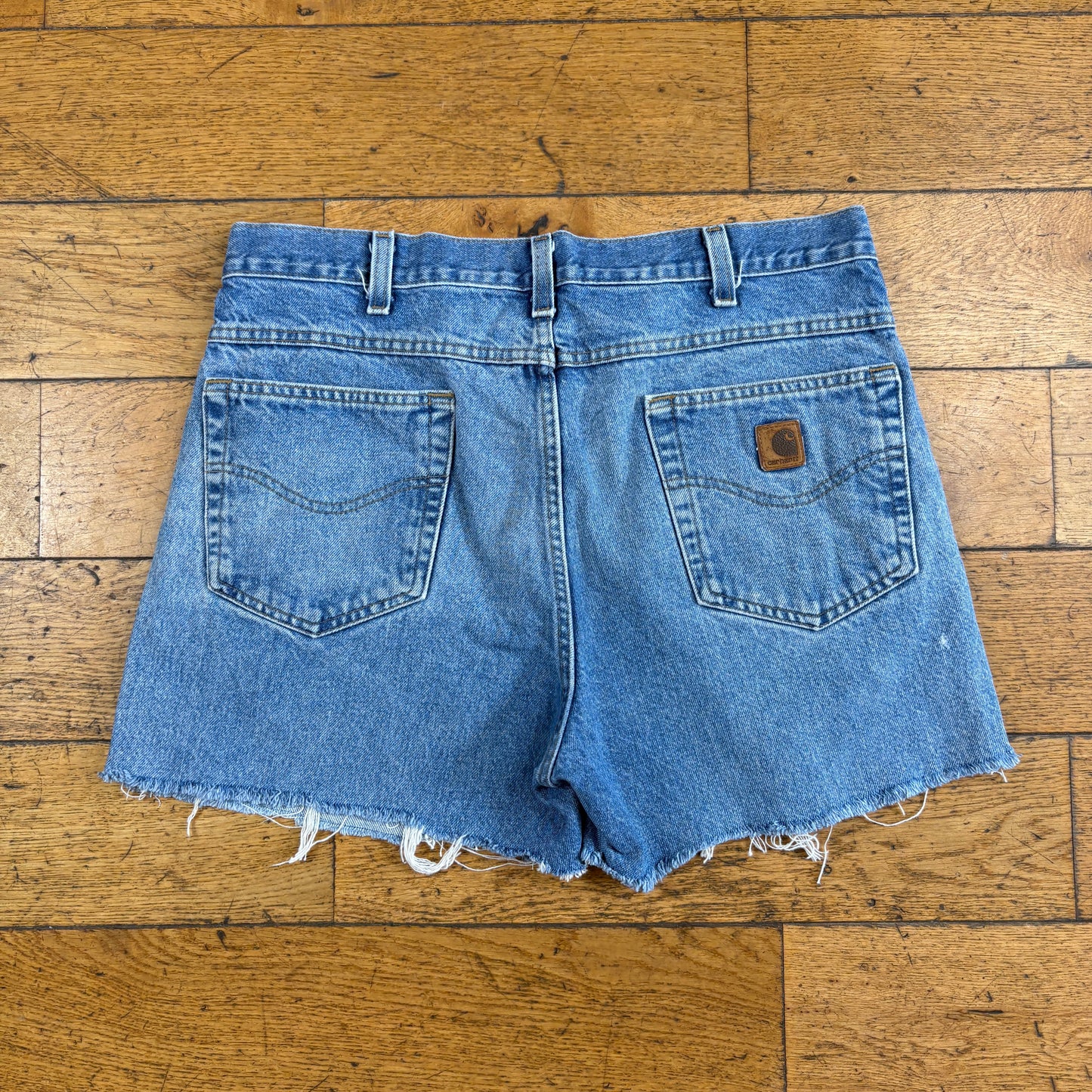 Vintage Carhartt Workwear Blue Baggy Carpenter Shorts - 36