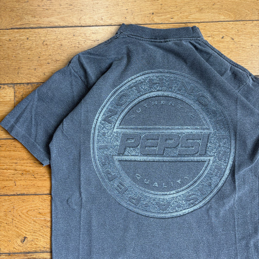 Vintage 90s Pepsi Grey Single Stitch Graphic T-Shirt - S