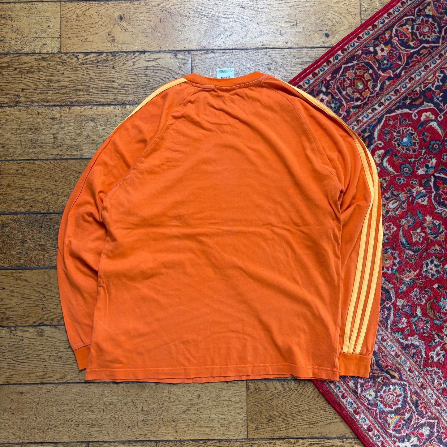 Vintage Adidas Orange Long Sleeve T-Shirt - M