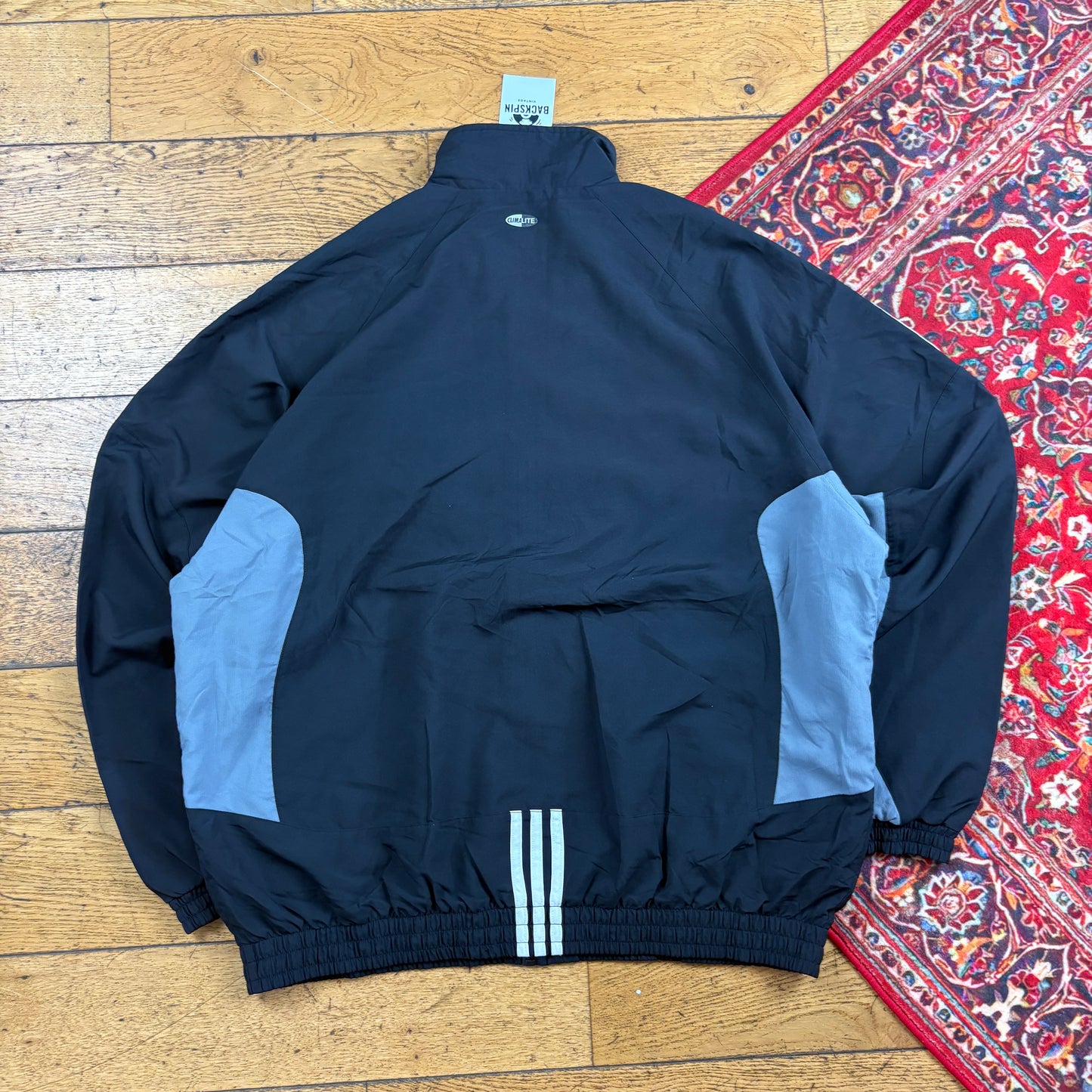 Vintage Adidas Black Tracksuit Jacket - XL