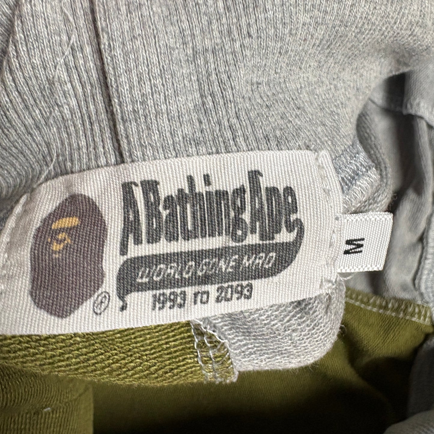 Vintage Bathing Ape Bape Grey Camo Sweat Jogger Shorts Jorts - M