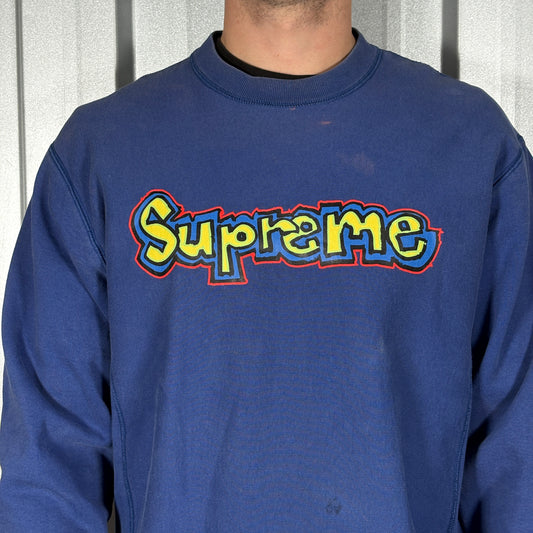 Supreme Blue Sweatshirt - L