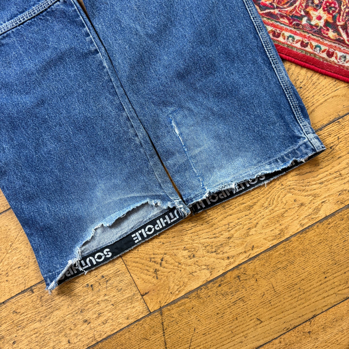 Vintage Southpole Function Blue Embroidered Y2K Hip Hop Baggy Jeans - 31