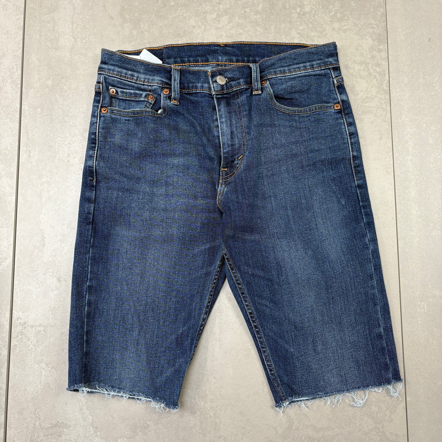 Vintage Levis 502 Straight Blue Denim Shorts - 29