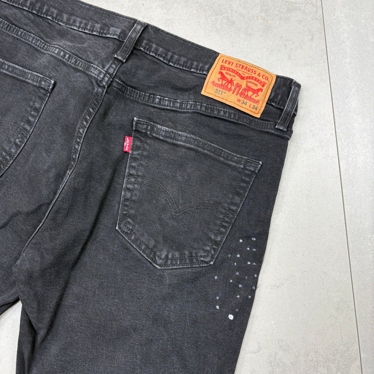 Vintage Levis 511 Black Denim Shorts - 34
