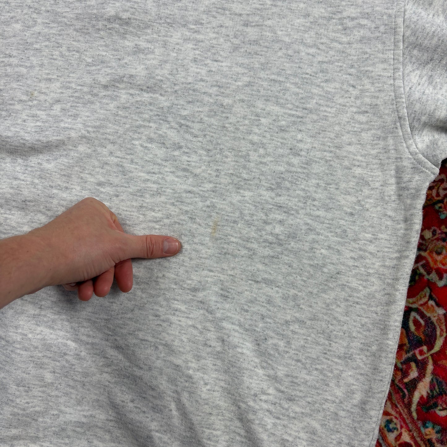 Vintage 90s ASICs Embroidered Grey Quarter Zip Sweatshirt - XL