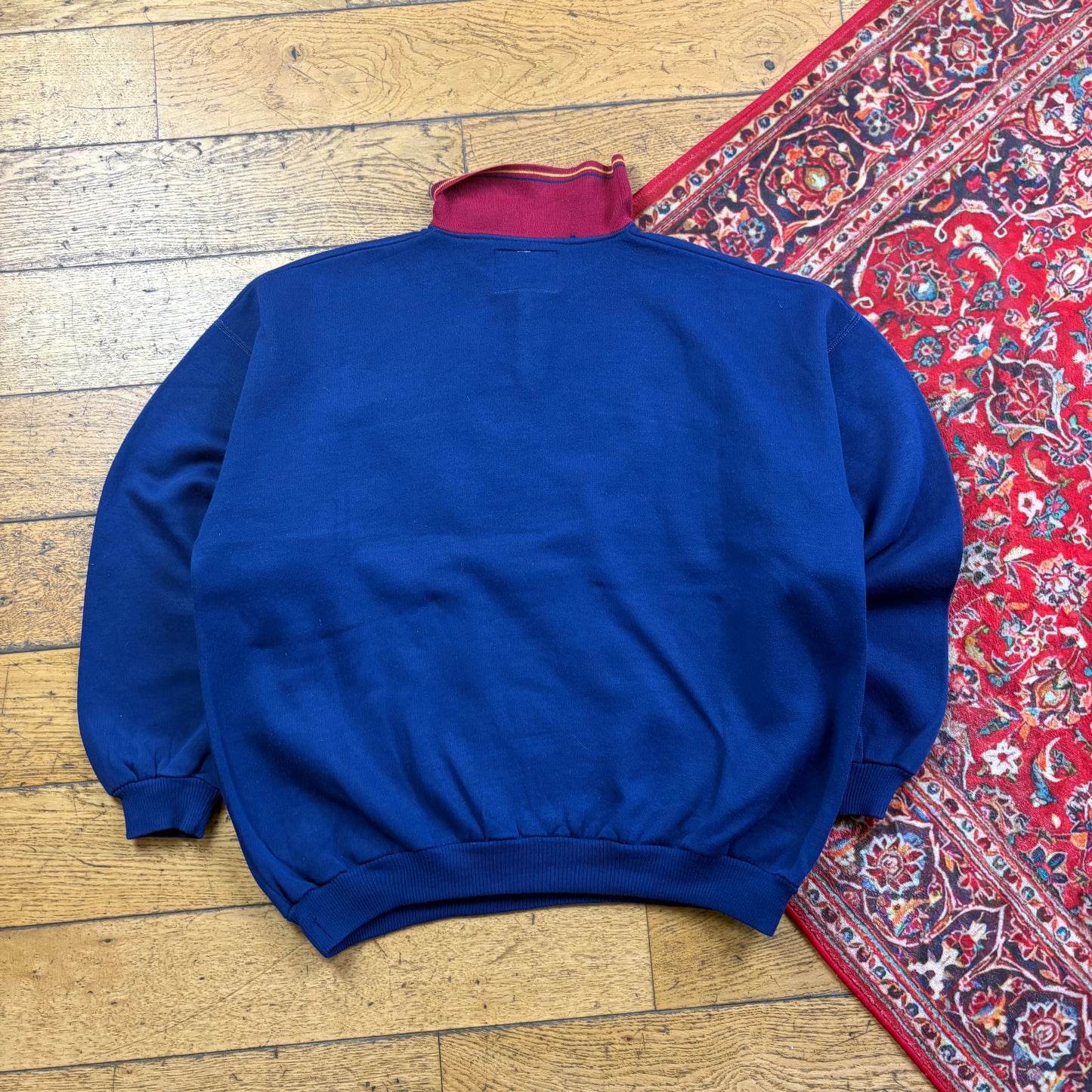 Vintage 90s Golf Navy Embroidered Rugby Sweatshirt - XL