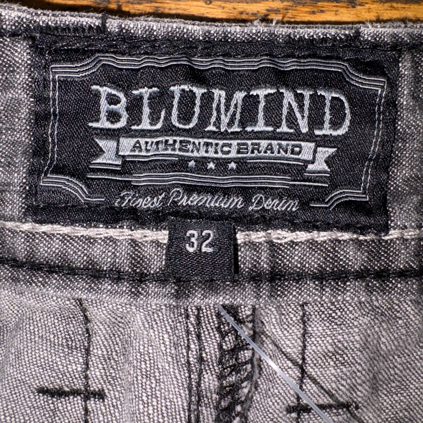 Vintage Grey Denim Shorts - 32