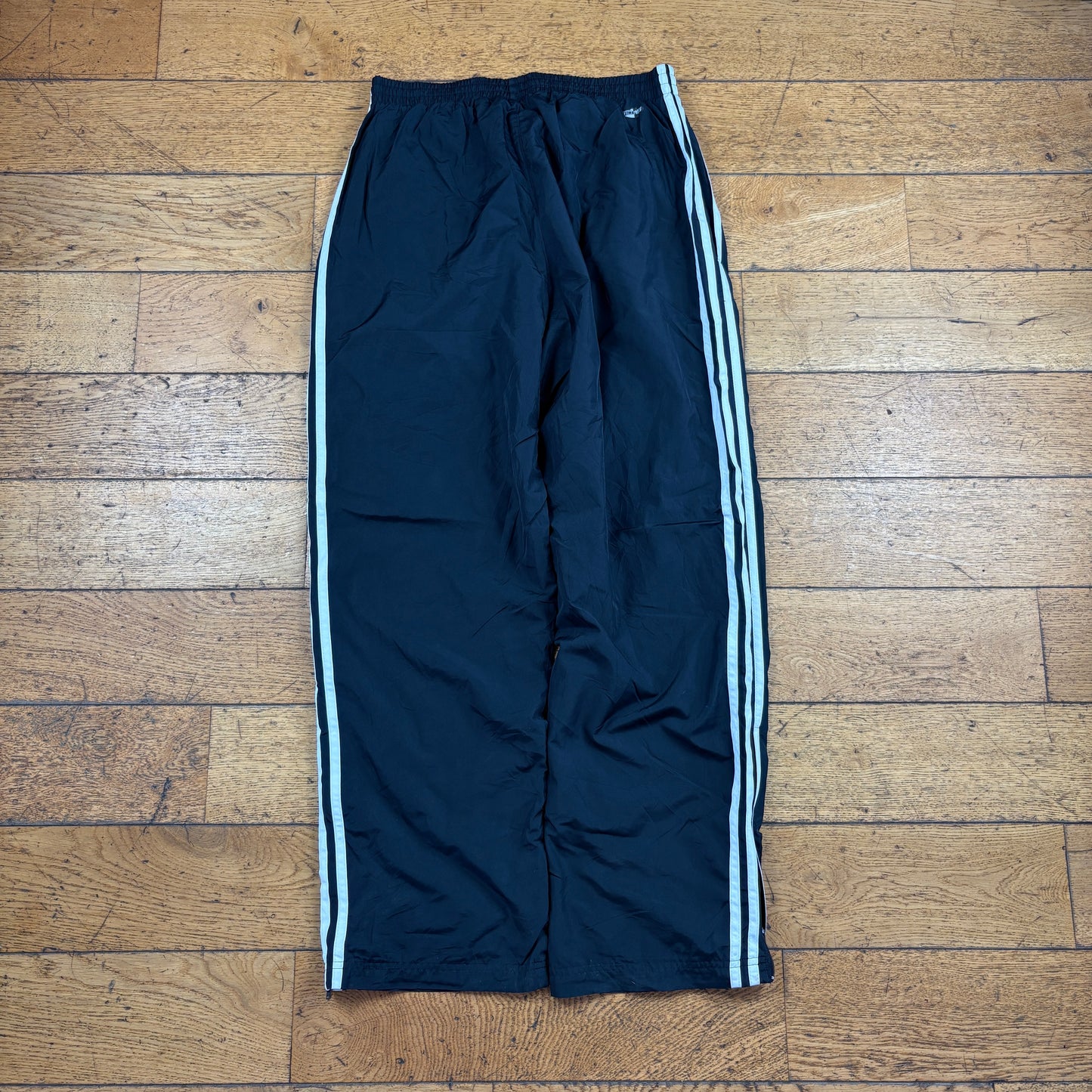 Vintage Adidas Black Baggy Tracksuit Sweatpants Track Pants Bottoms - M