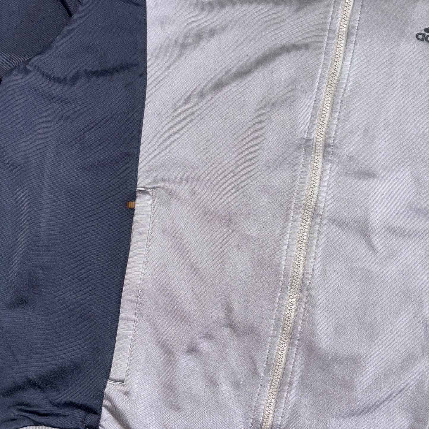 Vintage Adidas Grey Silver Tracksuit Track Jacket - L