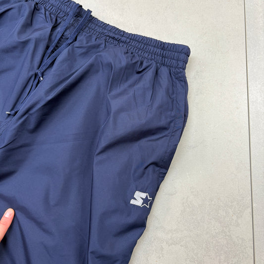 Vintage Starter Navy Baggy Tracksuit Sweatpants Track Pants Bottoms - M