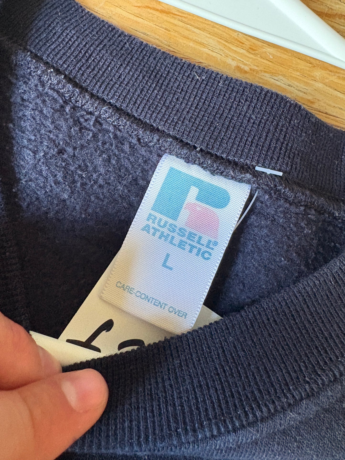 Vintage Russell Athletic Navy Boxy Sweatshirt - L