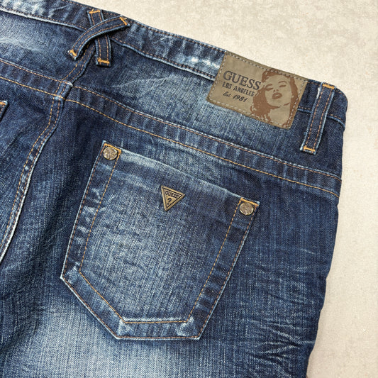 Vintage Guess Blue Hip Hop Baggy Shorts Jorts - 36