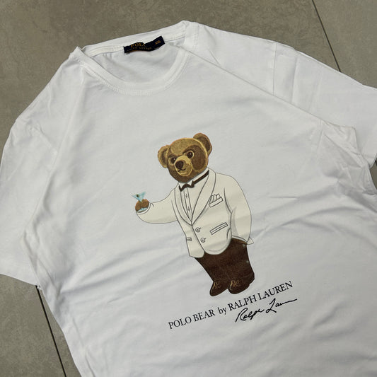 Vintage Ralph Lauren Polo Bear White T-Shirt - L