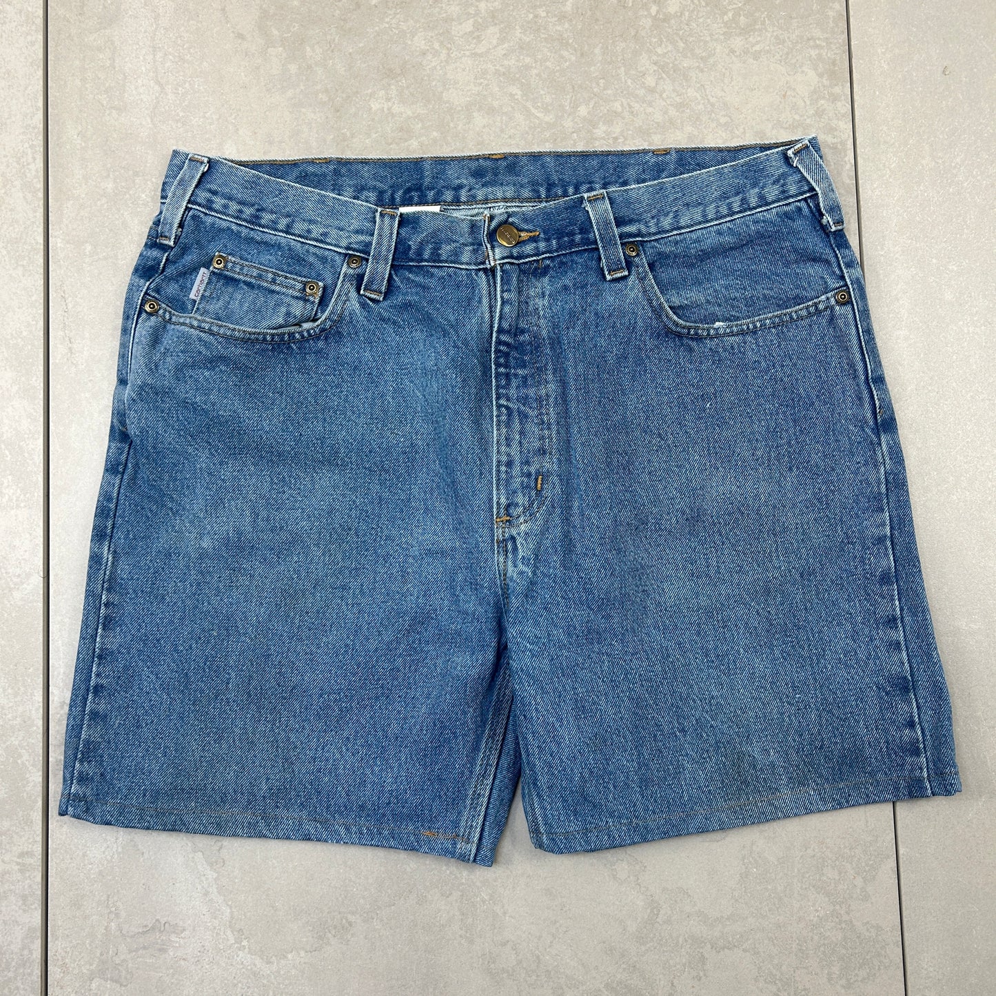 Vintage Carhartt Workwear Baggy Carpenter Blue Shorts - 38