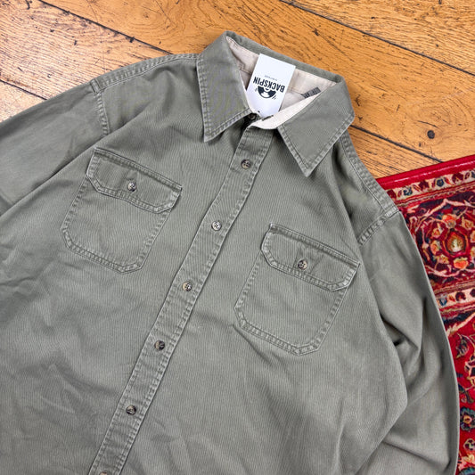 Vintage Wrangler Green Workwear Shirt - L