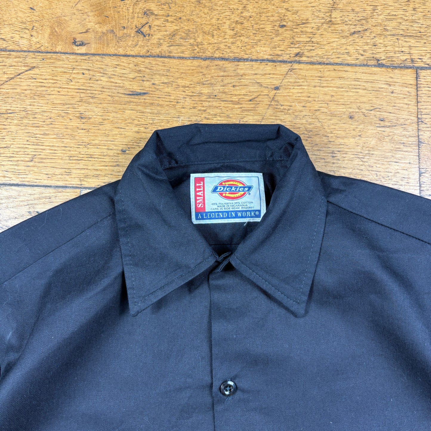 Vintage Dickies Black Workwear Short Sleeve Shirt - S