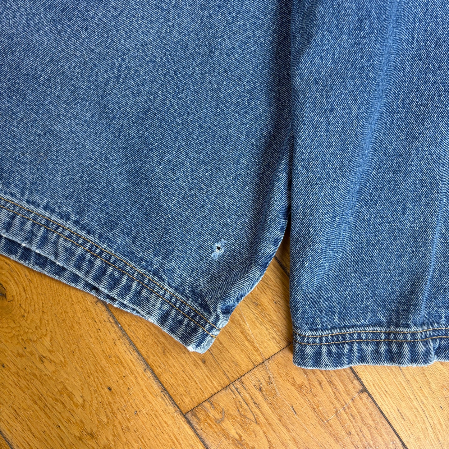 Vintage Platinum Fubu Fat Albert Embroidered Hip Hop Blue Baggy Shorts Jorts -34