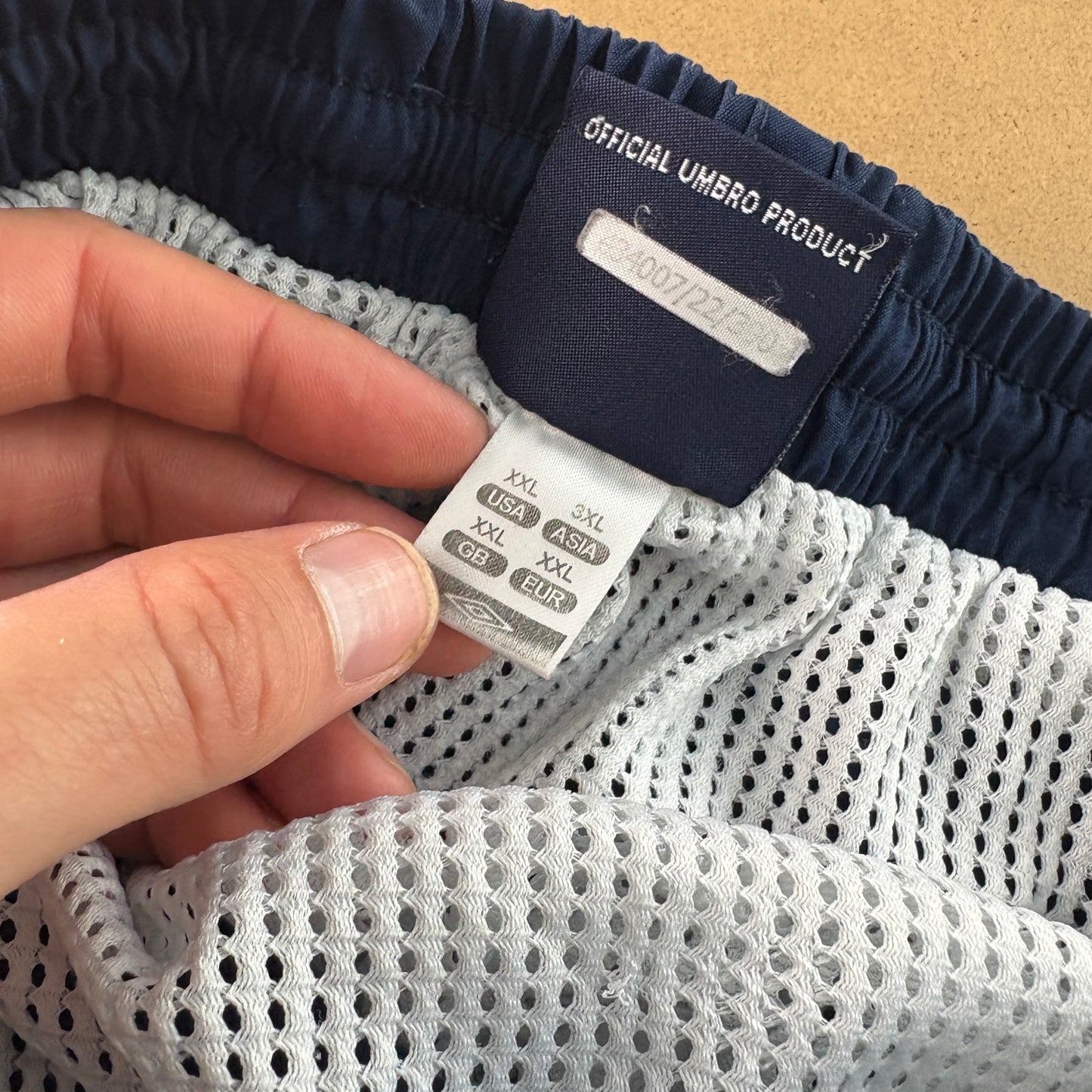 Vintage Umbro Navy Y2K 00s Embroidered Baggy Shorts - 30