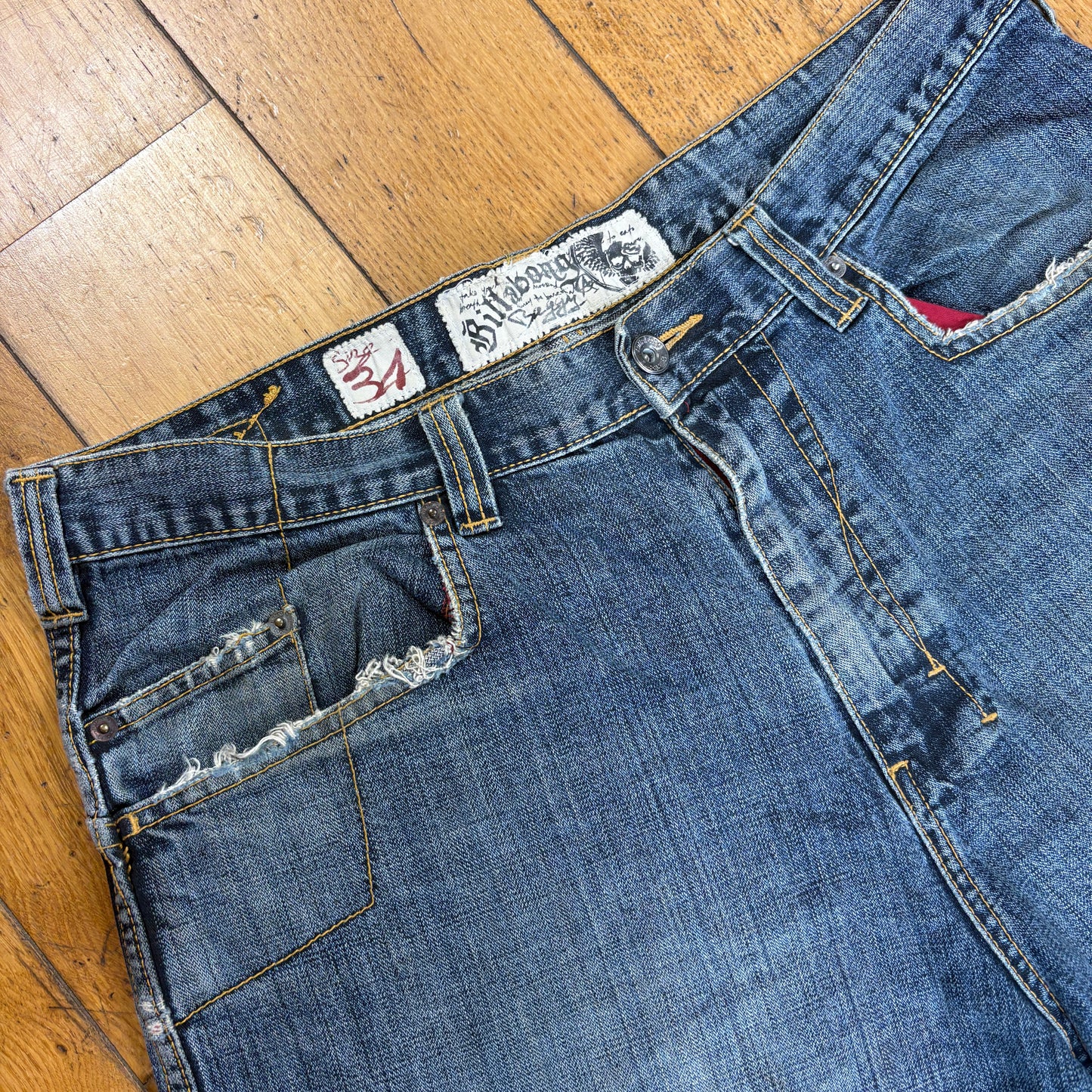 Vintage Billabong Surfwear Hip Hop Blue Baggy Shorts Jorts - 36